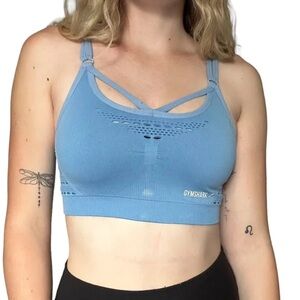Gymshark Sports Bra Blue Energy Seamless